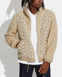COACH®,FULL SHERPA JACKET IN RECYCLED POLYESTER,Recycled Polyester,Beige,Scale View