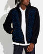 COACH®,FULL SHERPA JACKET IN RECYCLED POLYESTER,Recycled Polyester,Navy,Scale View