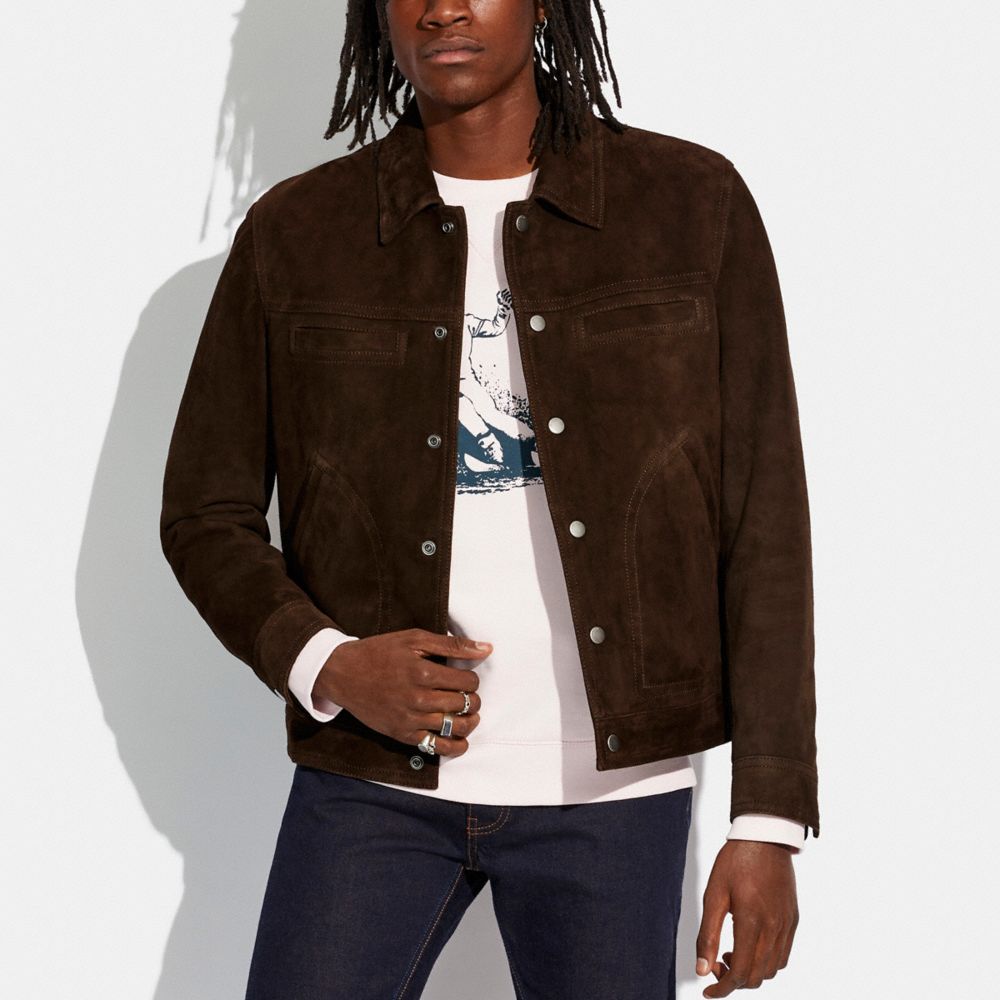 Long Leather Coach Jacket - Men - Ready-to-Wear