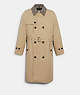COACH®,TRENCH COAT IN ORGANIC COTTON AND RECYCLED POLYESTER,Organic Cotton,Khaki,Front View
