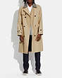 COACH®,TRENCH COAT IN ORGANIC COTTON AND RECYCLED POLYESTER,Organic Cotton,Khaki,Scale View