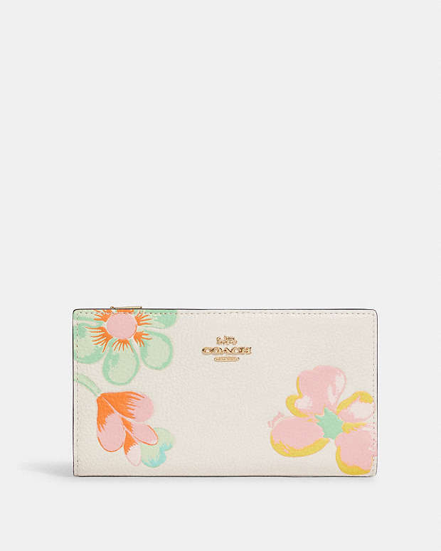 COACH® | Slim Zip Wallet With Dreamy Land Floral Print