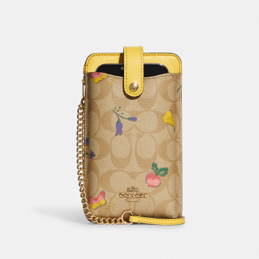 Phone Crossbody In Signature Canvas With Dreamy Veggie Print