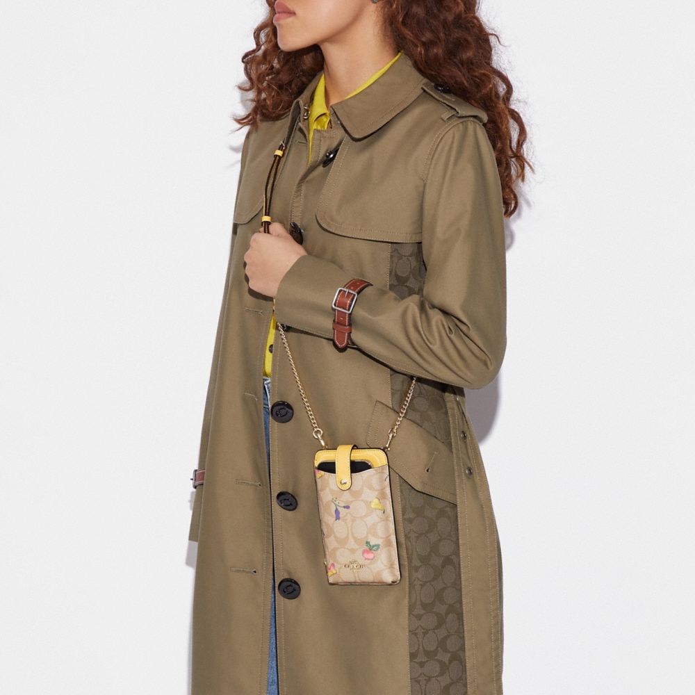 Phone Crossbody In Signature Canvas With Dreamy Veggie Print