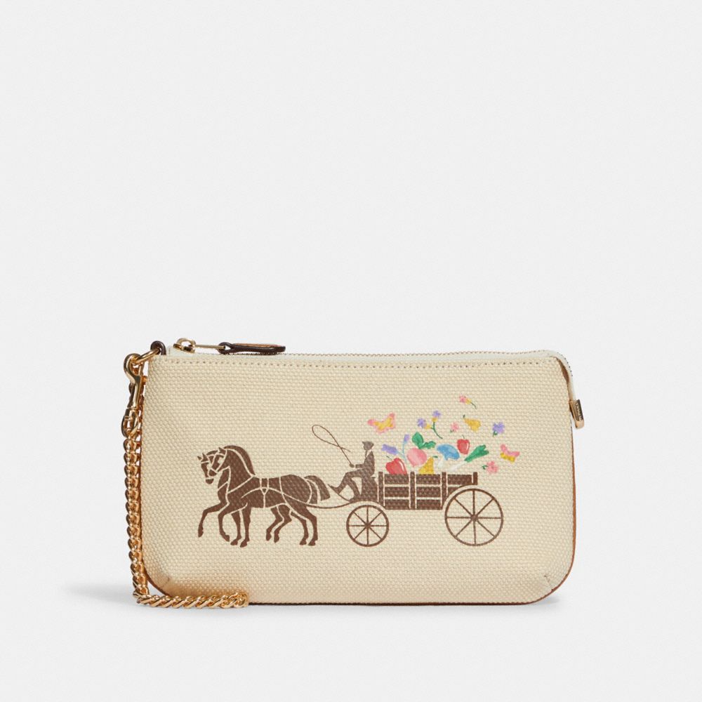 COACH®,Large Wristlet 19 With Dreamy Veggie Horse And Carriage,,Front View