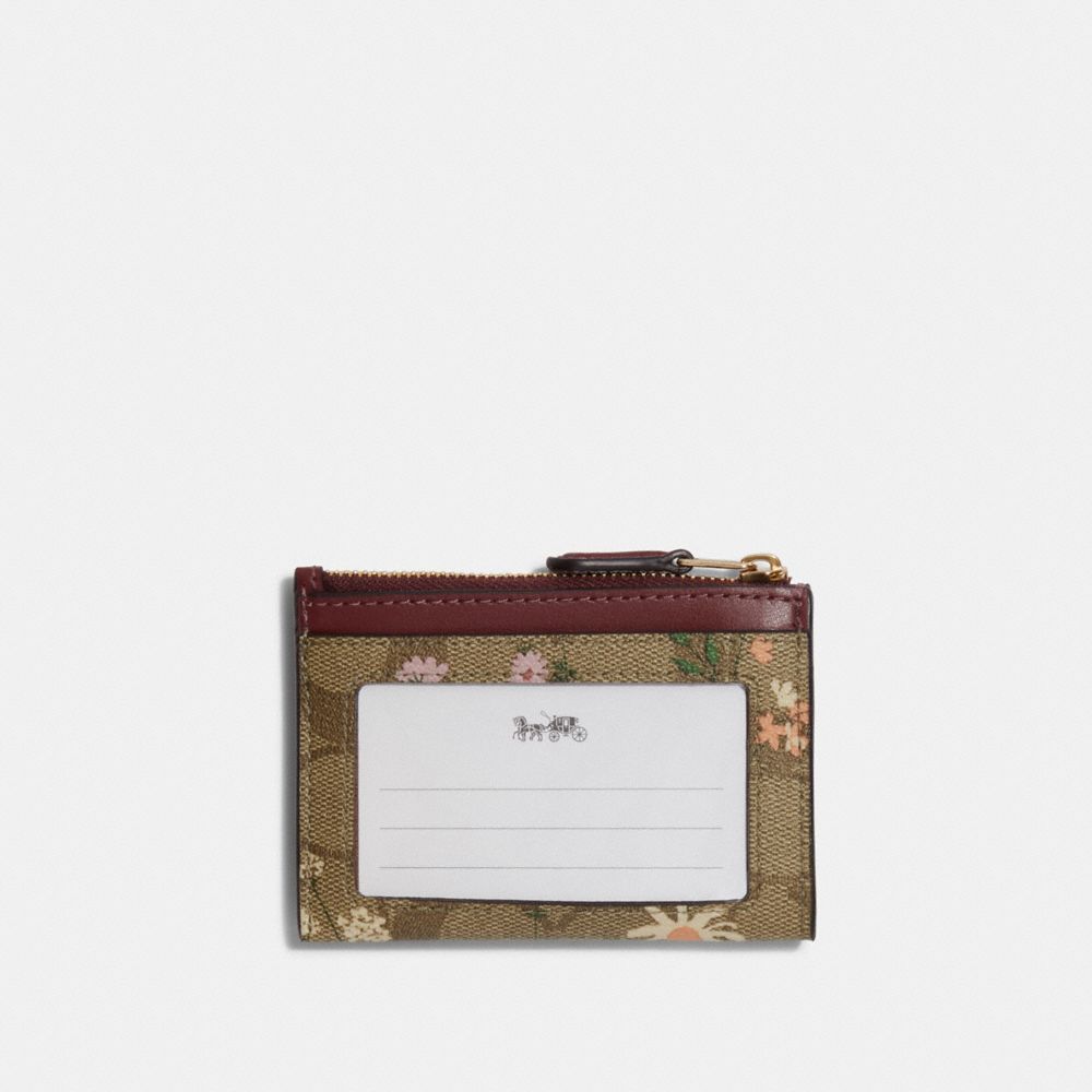 Coach Outlet Mini Skinny Id Case With Graphic Ditsy Floral Print in Pink