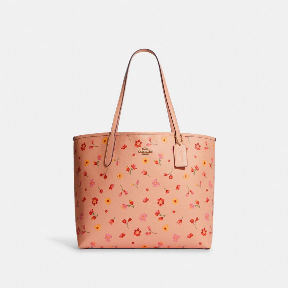 Coach flower print on sale bag