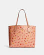 COACH®,CITY TOTE BAG WITH MYSTICAL FLORAL PRINT,Gold/Faded Blush Multi,Front View