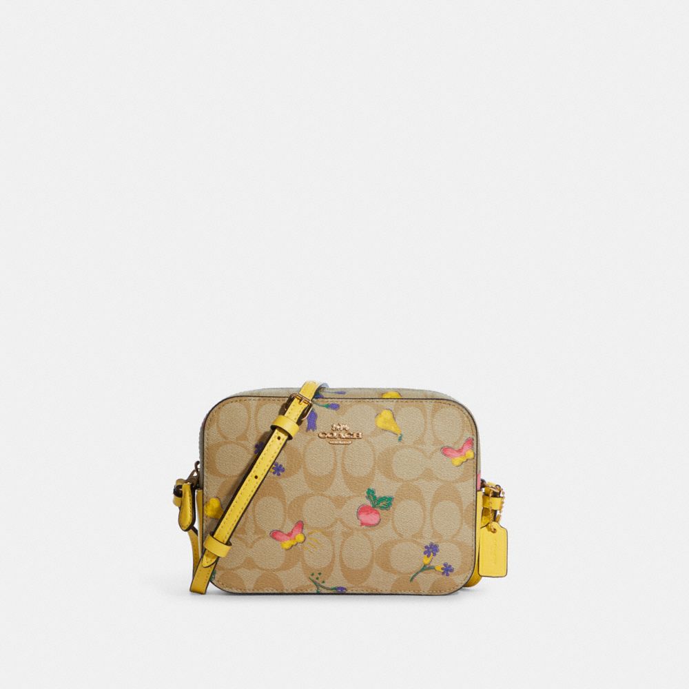 NWTCoach hotsell Mini Camera Bag In Signature Canvas With Dreamy Veggie Print