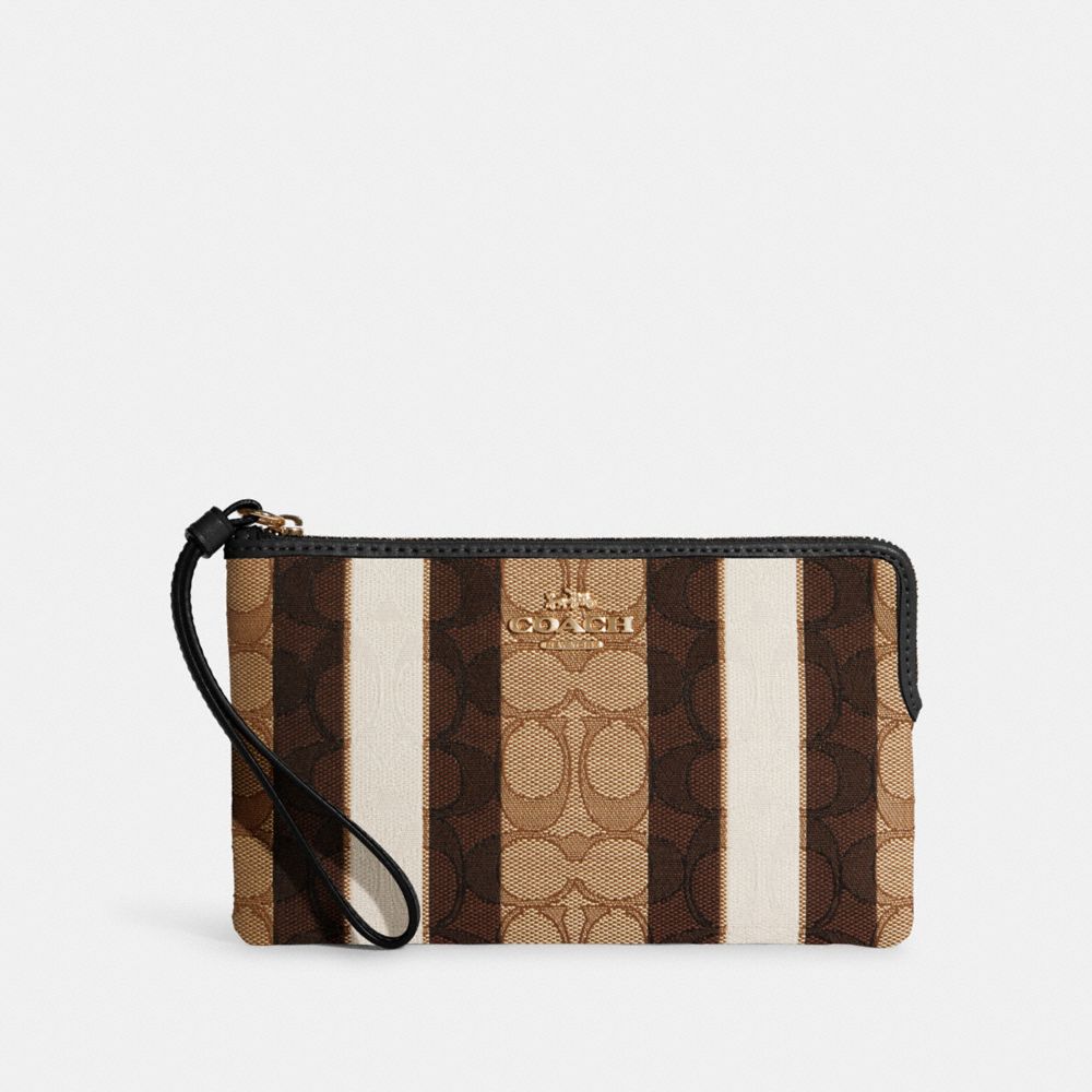 COACH® Outlet  Large Corner Zip In Signature Canvas With Vintage