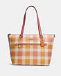Gallery Tote With Garden Plaid Print