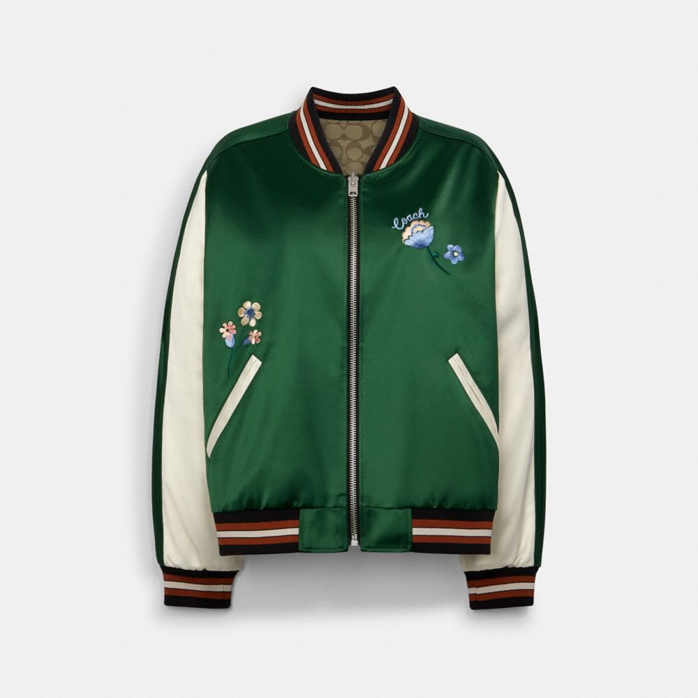 We Are Replay reversible bomber jacket with embroidery