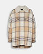 Plaid Jacket With Sherpa Collar