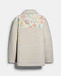 COACH®,BLOCKED FLORAL SHERPA JACKET,Fabric,Cream,Back View