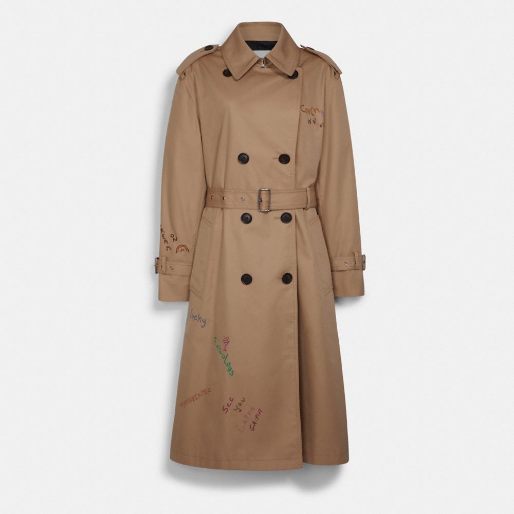 COACH® | Embroidered Trench Coat