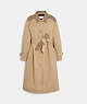 COACH®,SIGNATURE TURNLOCK TRENCH COAT,cotton,Classic Khaki,Front View