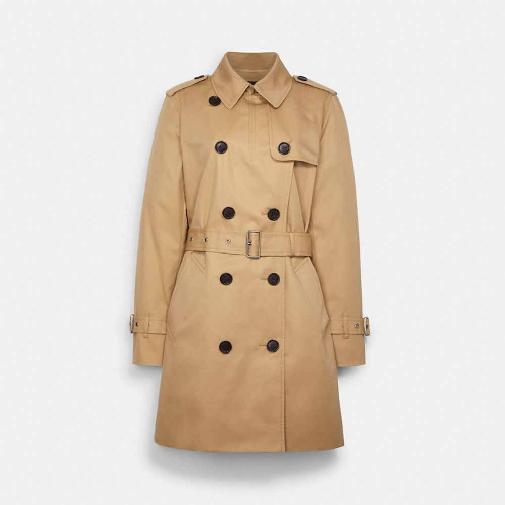 COACH® Outlet | Solid Mid Trench Coat