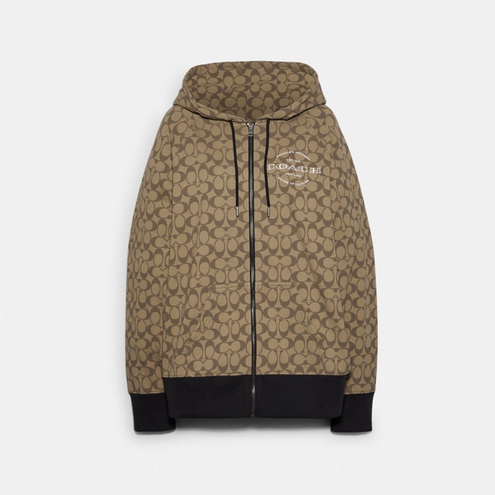 COACH OUTLET®  Signature Zip Hoodie