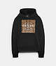 COACH®,SIGNATURE HOODIE,Fabric,Black,Front View