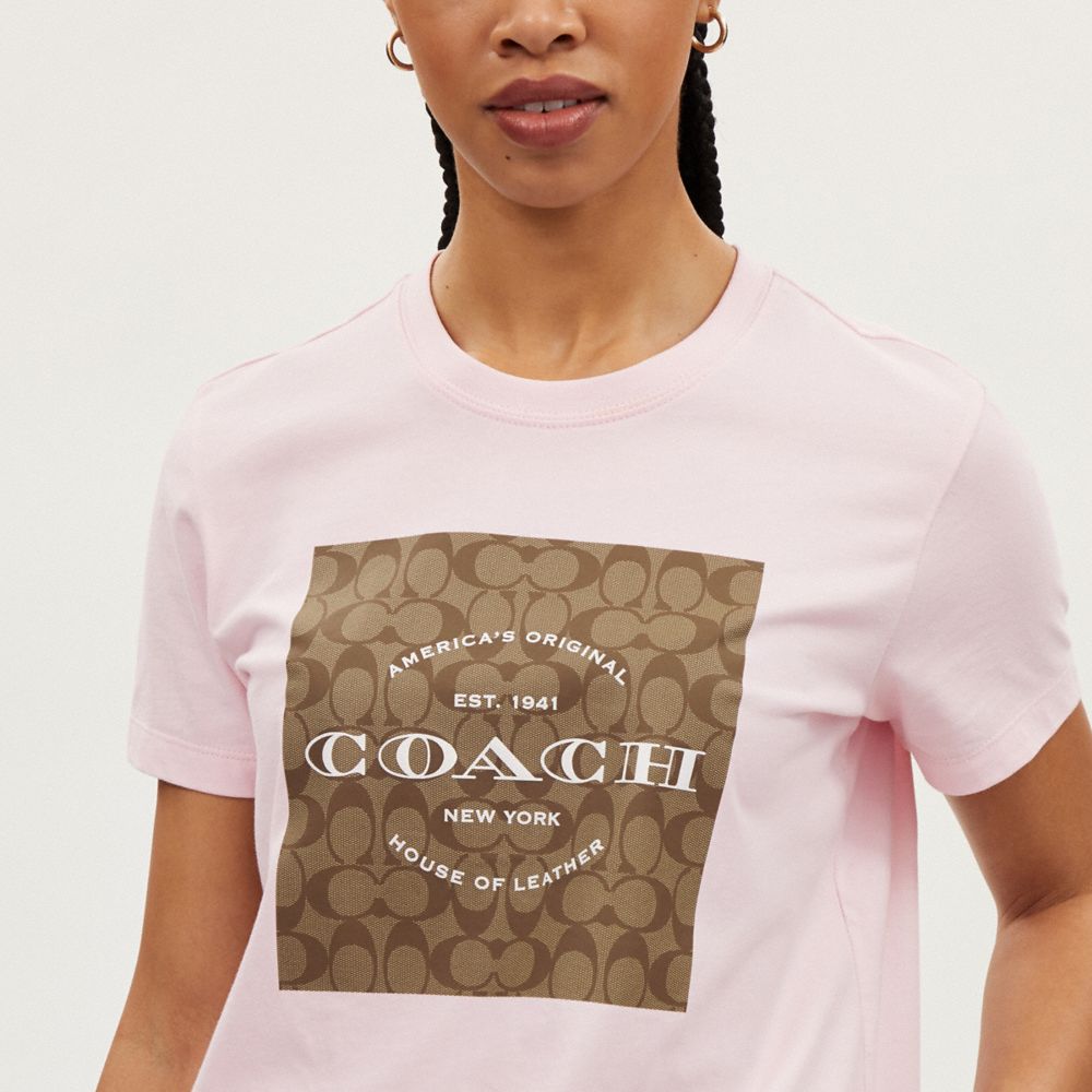 COACH OUTLET®  Signature T Shirt In Organic Cotton