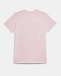COACH®,SIGNATURE T-SHIRT IN ORGANIC COTTON,Fabric,Light Pink,Back View