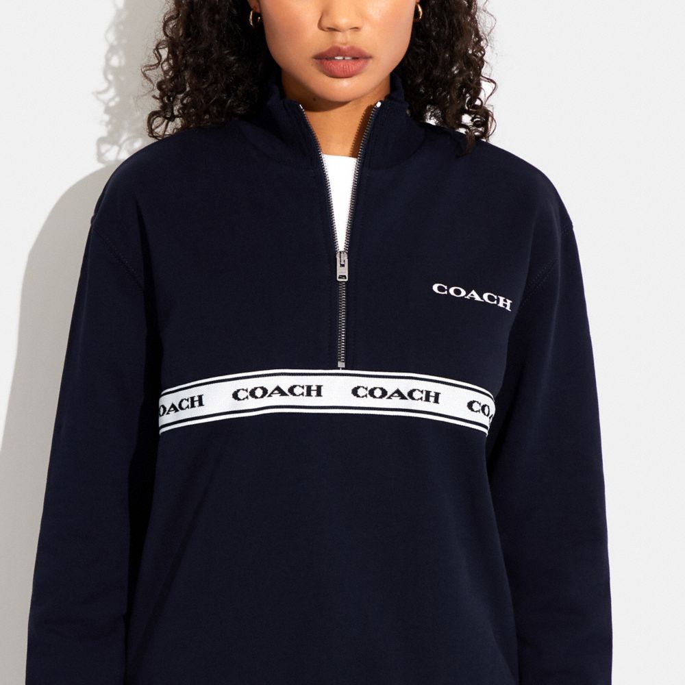 COACH OUTLET®  Essential Half Zip Sweatshirt
