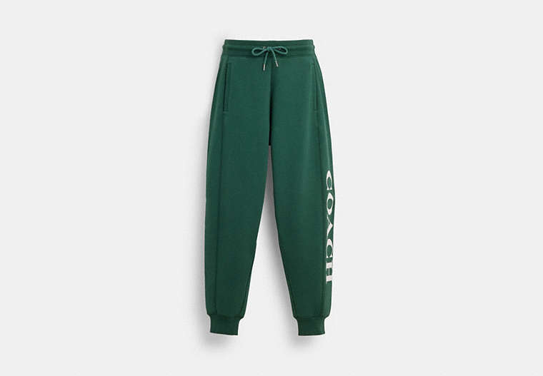 COACH®,ESSENTIAL JOGGERS,Fabric,Hunter Green,Front View