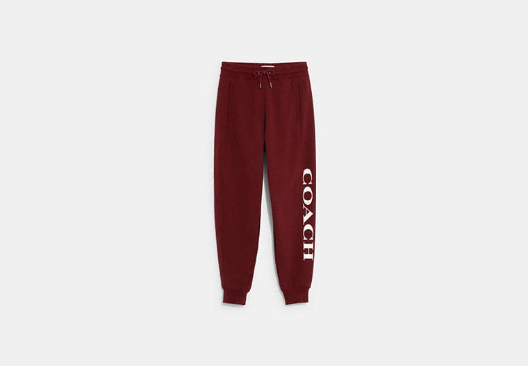 COACH®,ESSENTIAL JOGGERS,Fabric,Sangria.,Front View