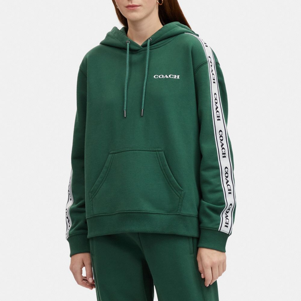 COACH®,ESSENTIAL HOODIE,Hunter Green,Scale View