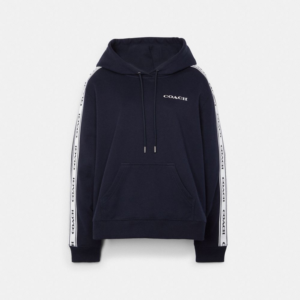 COACH®,ESSENTIAL HOODIE,Navy,Front View