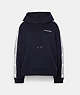 COACH®,ESSENTIAL HOODIE,Fabric,Navy,Front View