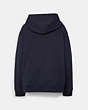 COACH®,ESSENTIAL HOODIE,Fabric,Navy,Back View