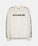 COACH®,ESSENTIAL CREWNECK,Fabric,White,Front View