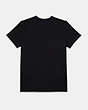 COACH®,ESSENTIAL T-SHIRT IN ORGANIC COTTON,Fabric,Black,Back View