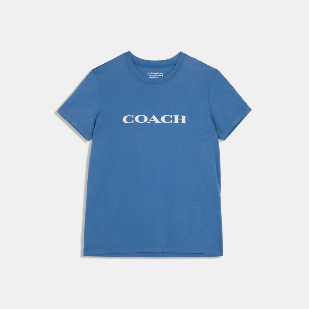 エッセンシャル Tシャツ 黒 COACH コーチ ロゴT
