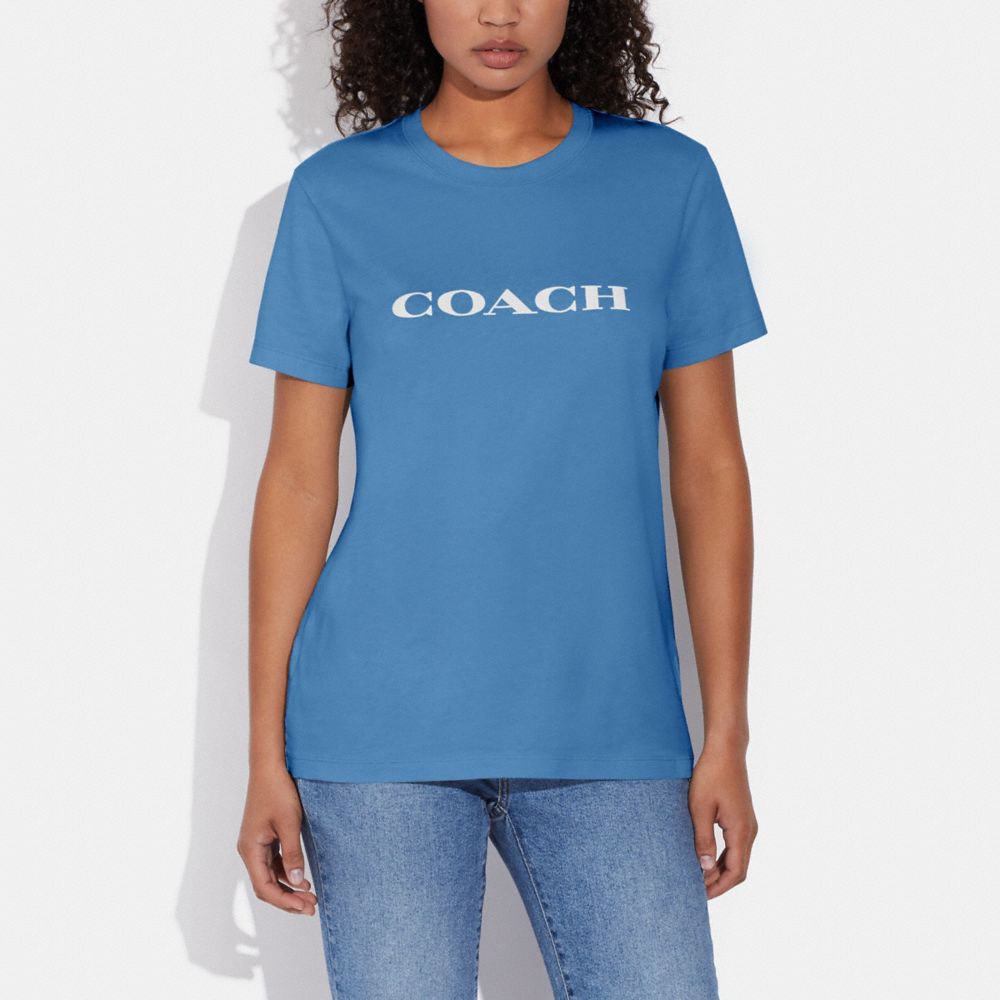 COACH®,エッセンシャル Tシャツ,トップス&ワンピース,ｺﾛﾈｯﾄ ﾌﾞﾙｰ