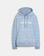 COACH®,SIGNATURE HOODIE,Chambray,Front View