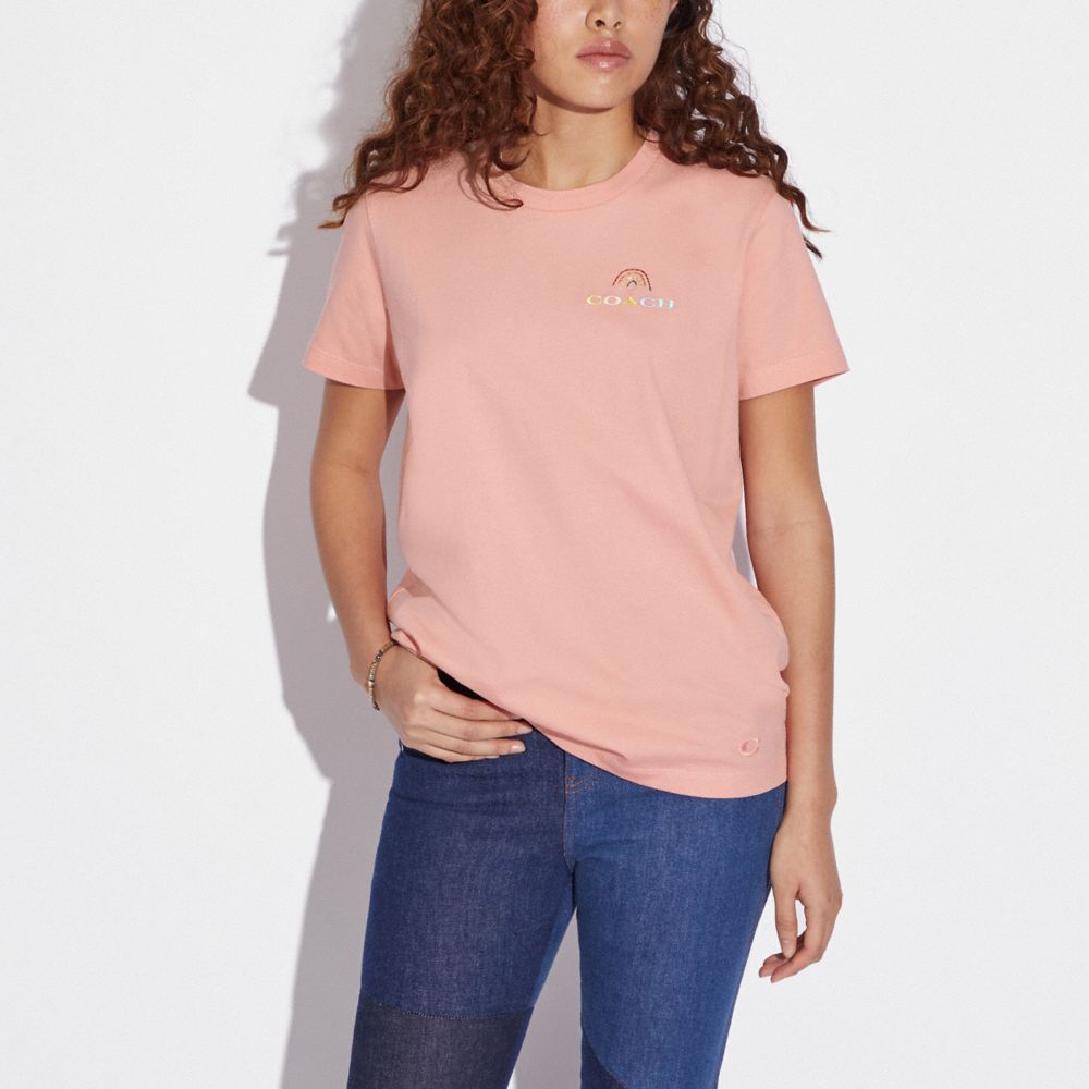 COACH®,Rainbow Signature T Shirt,,Scale View