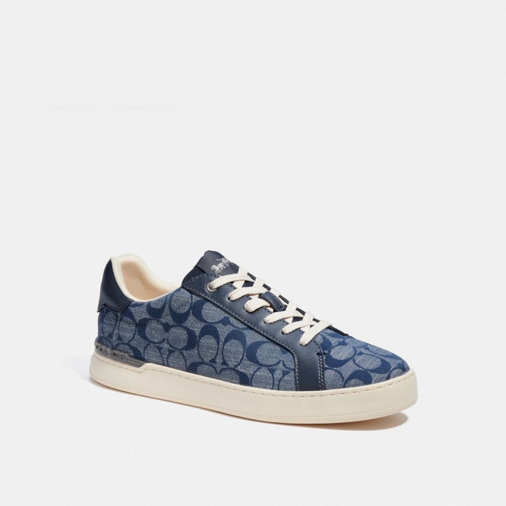 COACH®,CLIP LOW TOP SNEAKER,Midnight Navy,Front View