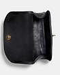 COACH®,VINTAGE BELMONT SATCHEL,Smooth Leather,Brass/Black,Inside View,Top View