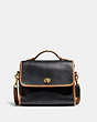 COACH®,VINTAGE  SPECTATOR BAG,Smooth Leather,Brass/NAVY MULTI,Front View