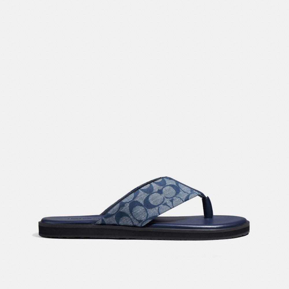 COACH®,FLIP FLOP,Midnight Navy,Angle View