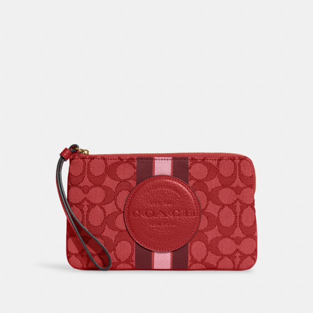 COACH OUTLET Dempsey Large Corner Zip Wristlet In Signature