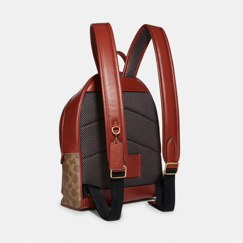 COACH®,Charter Backpack 24 In Signature Canvas,,Angle View