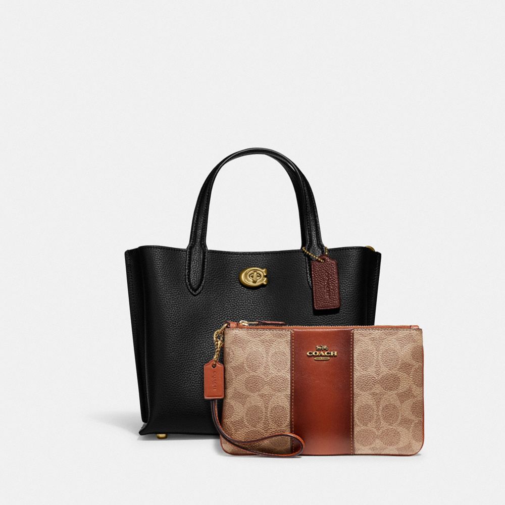 Willow Tote 24 & Small Wristlet In Colorblock Signature Canvas