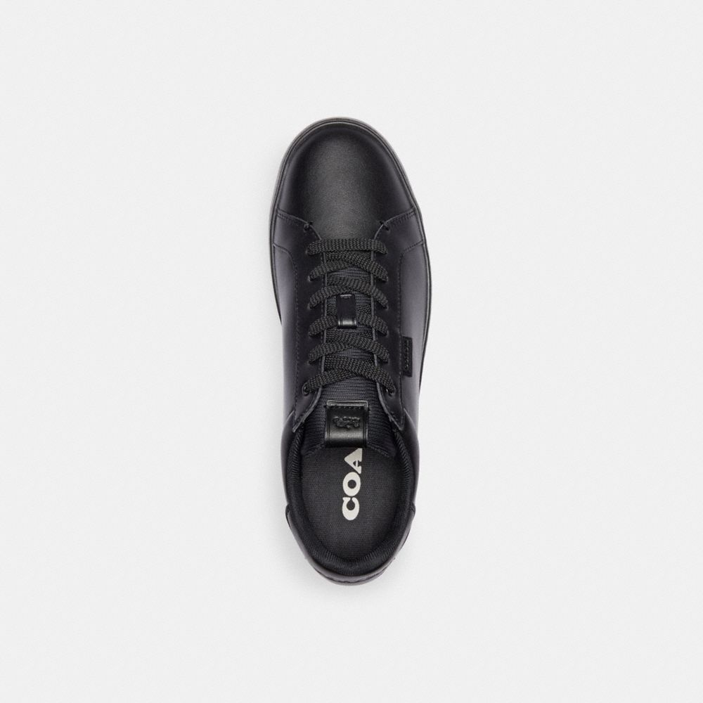 COACH®,LOWLINE LOW TOP SNEAKER,Leather,Black,Inside View,Top View