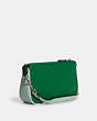 COACH®,NOLITA 19 IN COLORBLOCK WITH HORSE AND CARRIAGE,Leather,Mini,Silver/Green Multi,Angle View