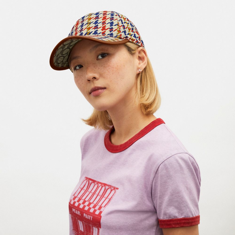 Houndstooth baseball hot sale cap