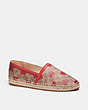 COACH®,COLLINS ESPADRILLE,Signature Coated Canvas/Leather,Electric Red,Front View