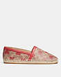 COACH®,COLLINS ESPADRILLE,Signature Coated Canvas/Leather,Electric Red,Angle View